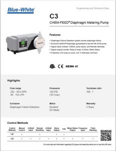 Blue-White-C3-Diaphragm-Metering-Pump--Technical-Data-Sheet